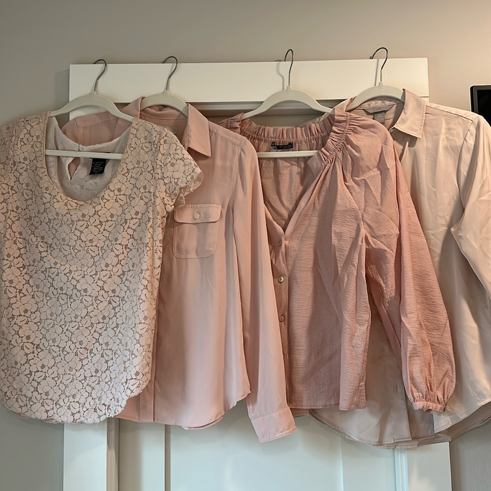Lot of 4 Blush Pink Tops